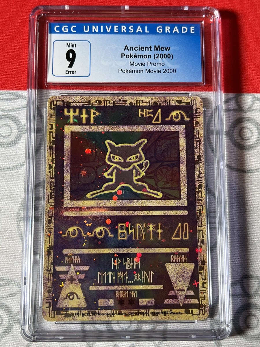 ERROR CGC 9 ANCIENT MEW Holo Promo 2000 Pokemon Mint Miscut