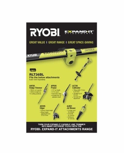 NEW Ryobi 36V 4.0Ah 40cm Straight Shaft Brushless Cordless Line Trimmer Kit - Picture 7 of 9