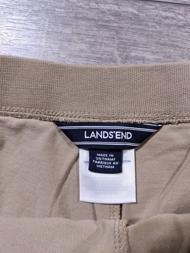 Lands End Skirt Girls 14 Khaki Beige School Uniform Bottoms Knit Skort Kids - Picture 2 of 8
