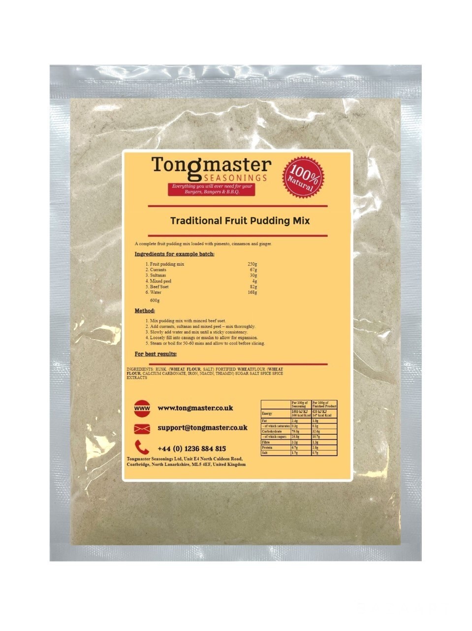 Traditional Fruit Pudding Spice Mix - 750g