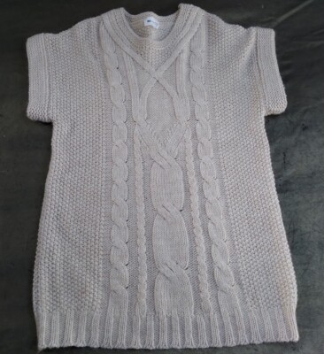 Vanessa Bruno Athe Sweater Dress 55% Wool Alpaca Chunky Aran Knit Oatmeal  Size 1 | eBay