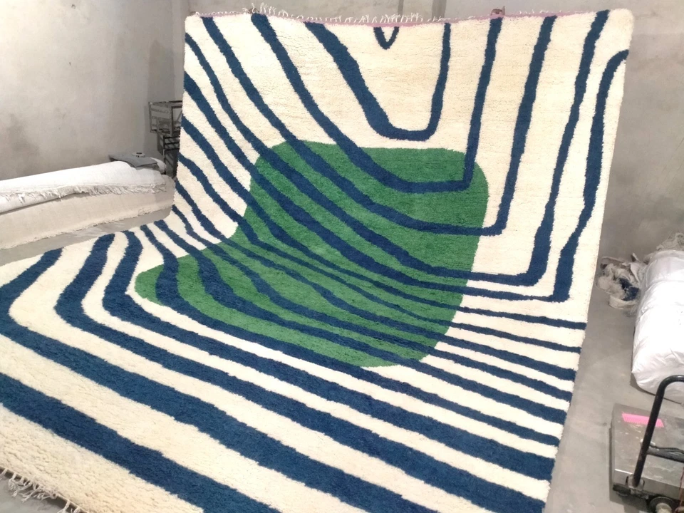 Rug 8'x10'|9'x12'|10x14 Handmade Wool Berber Carpet Moroccan Wool rug new rug - Image 2 of 4