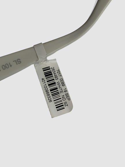 $490 Saint Laurent SL100 004 Occhiali da sole quadrati Lolita da donna bianchi 48 24 140