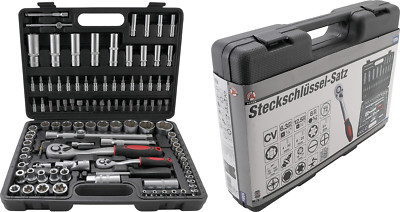 BGS Knarrenkasten 108x Steckschlüssel Knarren Verlängerungen Nüsse 4-32 mm Bits
