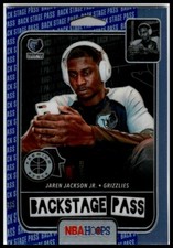 2019-20 Hoops Premium Stock #6 Jaren Jackson Jr. Backstage Pass Blue