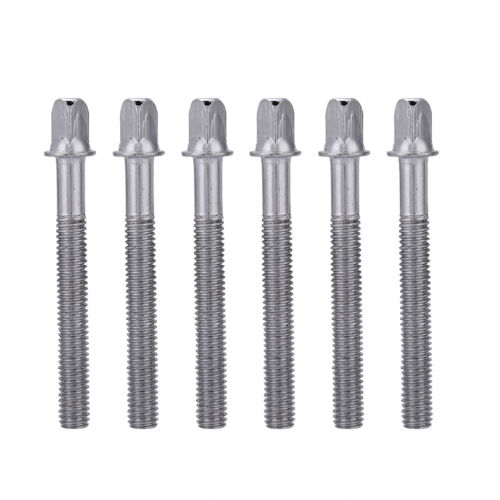 6PCS Standard 6*60mm Bass Drum Key Tension Rod Set Replacement Accessories TOS - Picture 1 of 7