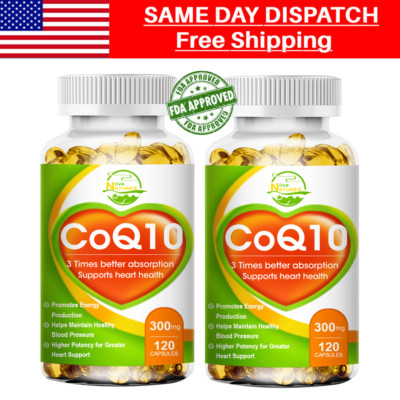 CoQ-10 300mg 240 Softgels Coq10 Co Q10 Coenzyme Heart Support NON GMO