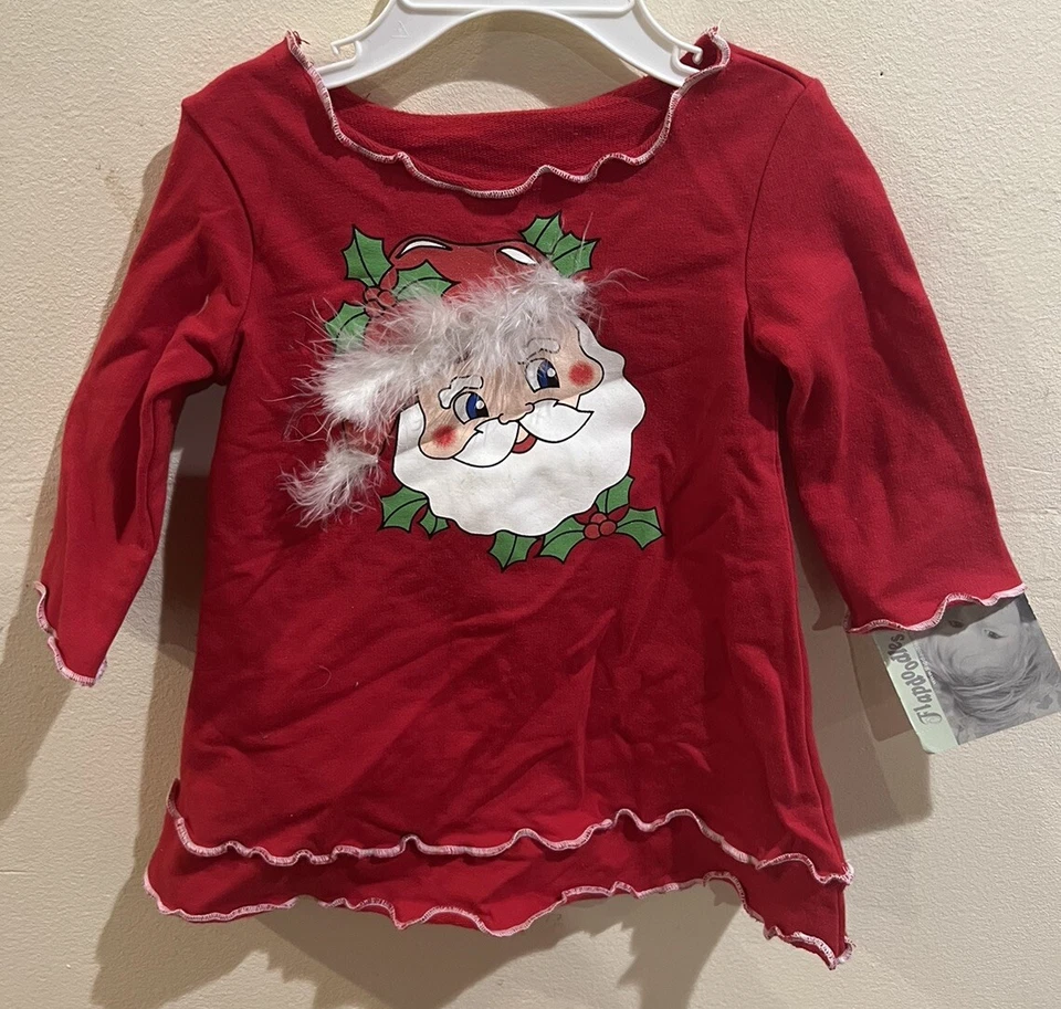 Nuevo con etiquetas Vestido Flapdoodles Trineo Rojo Vacaciones Niñas 6/9M Foto 2 de 3