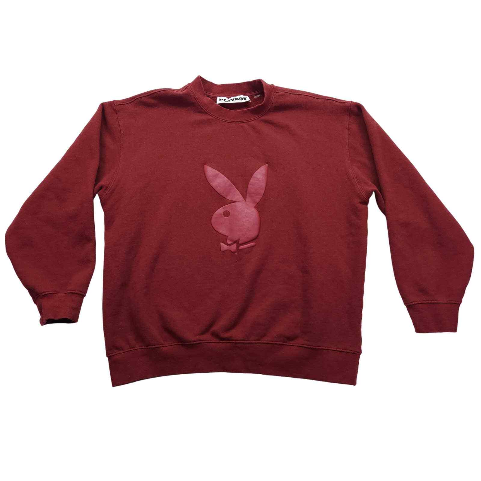 Playboy By PacSun Sweatshirt Mens L Nuance Crew Neck Bunny Puff