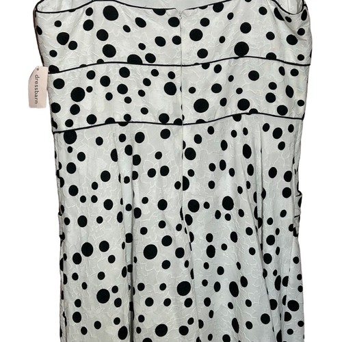 NWT DRESS BARN Women’s Black White Polka Dot Fit & Flare Cottagecore Dress 16 - Picture 11 of 14