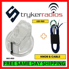 Strykerradios CB Radio Red LED Light Knob Replacement for Band/Rotary Control