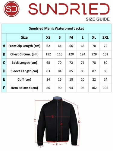 Sundried Men's Packable Waterproof Jacket Lightweight Running Rain Jacket - Imagen 4 de 10
