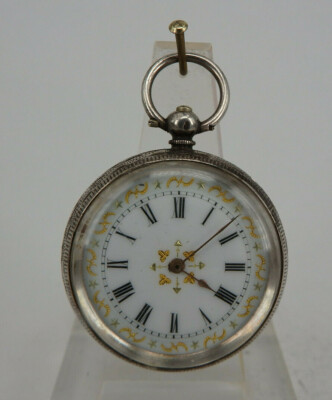 Schöne offene Taschenuhr Kendal & Dent London 935er Silber um 1890 (68101)