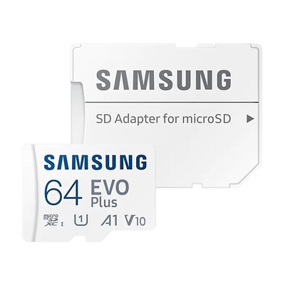 Original Samsung microSD Memory Card EVO Plus 64GB w Adapter Class 10 MB-MC64KA