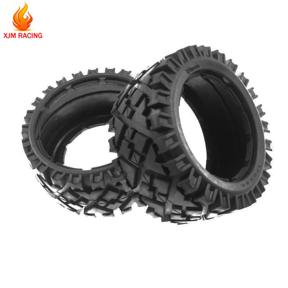 Rear Tire 2pcs All Terrain for 1/5 HPI RV KM Baja 5B SS 2.0 - Image 3 of 4