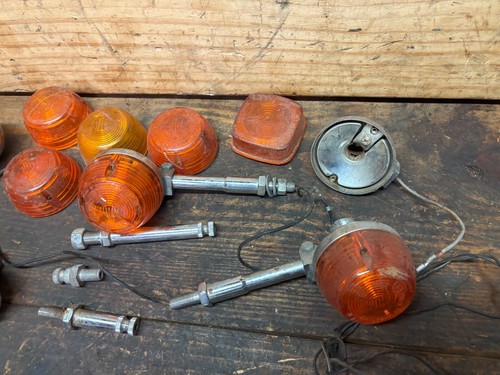Vintage Turn Signals Brackets Honda Yamaha Suzuki - Picture 2 of 6