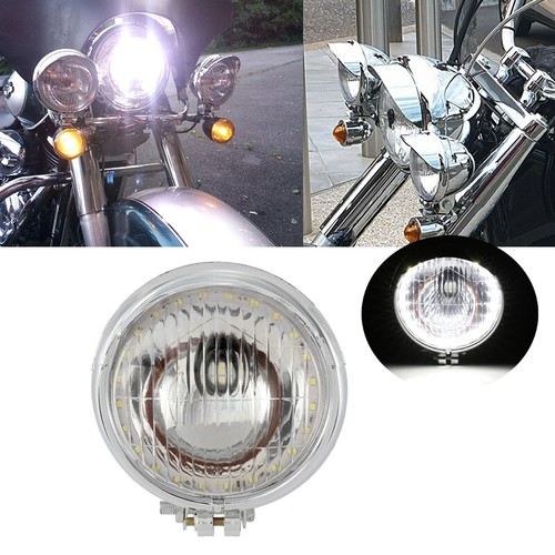 2x FARO BALA GRANDE CROMADO MOTO PARA HAR-LEY CHOPPER TOURING PERSONALIZADO - Imagen 3 de 12