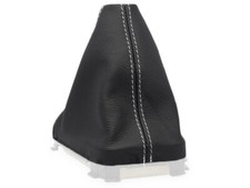 SCHALTMANSCHETTE FUR VOLVO V70 XC70 2000-2007 SCHALTSACK LEDER NAHT WEISS