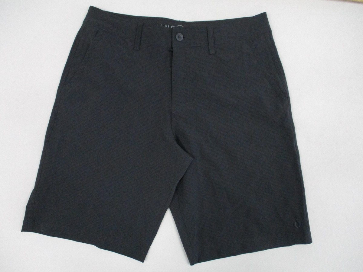 Hang Ten Shorts Men's Size 32 Black Chino Drawstring Pockets