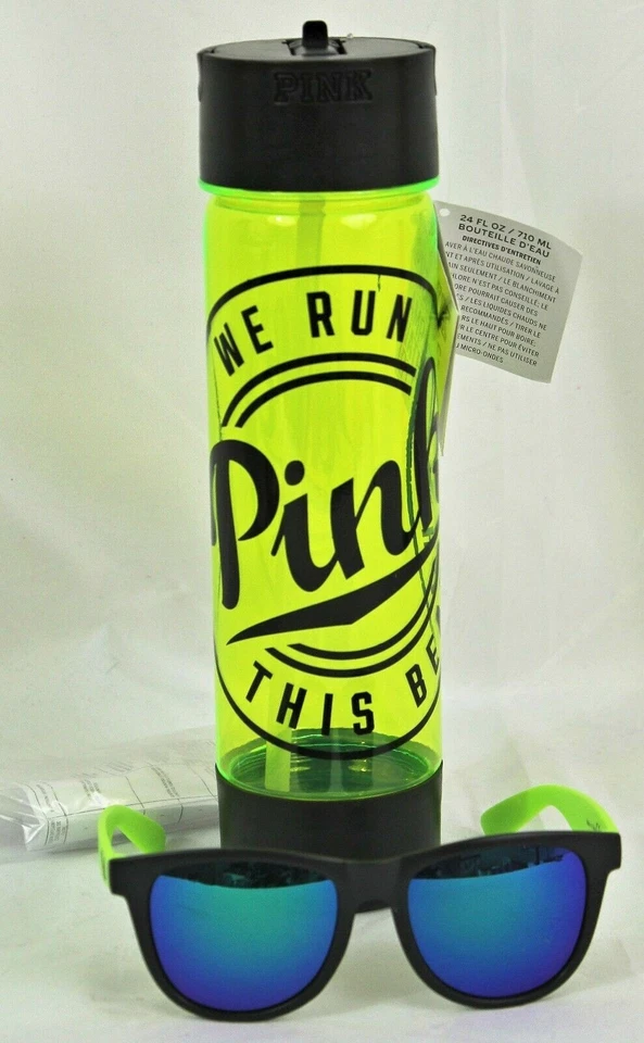 Victorias Secret PINK~Sunglasses & Campus Water Bottle~24oz~WE RUN THIS BEACH~ - Image 3 of 4