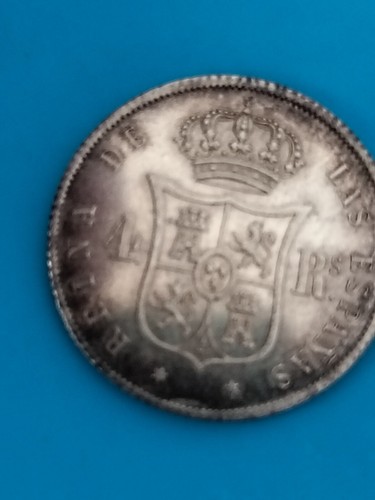 EMIBOR -A-1-5. 1858.MADRID. 4 REALES PLATA DE ISABEL II. SC-. MUY BELLA - Imagen 3 de 4