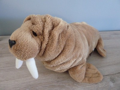 TBE DOUDOU PELUCHE GIPSY MORSE ANIMAL MARIN 35 cms MARRON BEIGE GG