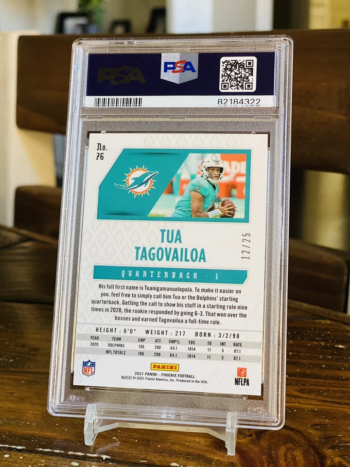 Tua Tagovailoa /25 PSA 10 Color Match! 2021 Phoenix Lazer Refractor - Image 2 of 2
