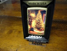 MERRY CHRISTMAS TREE FIREPLACE STOCKINGS ZIPPO LOGO ZIPPO LIGHTER MINT 2024
