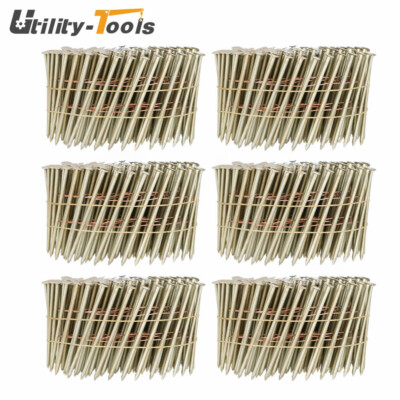 3600 Pack 15 Degree Wire Coil 2-1/2'' × .09'' Ring Shank Galvanized Siding Nail