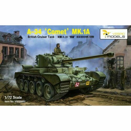 VESPID MODELS VS720002 1/72 British Cruiser Tank A-34 "Comet" MK.1A - Afbeelding 1 van 6