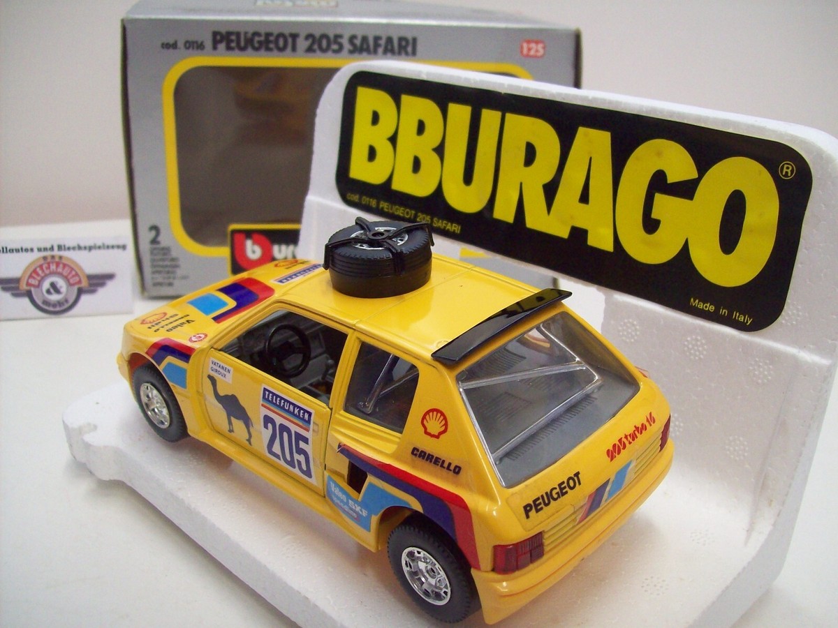 burago Peugeot 205・405 Safari ミニカーセット4台 Peugeot 205 Safari #205, 1987, gelb, Bburago (Made in Italy