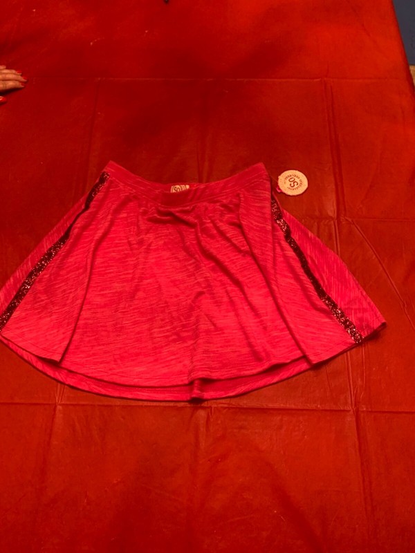 GIRL'S SO FUSHIA TERRY CIRCLE SKIRT WITH TAPING SIZE XXL 16   NEW WITH TAGS NWT