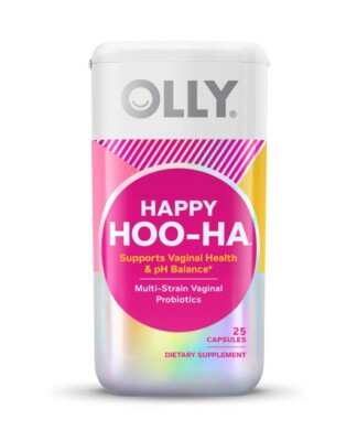 OLLY Happy Hoo-Ha Multi-Strain Female-Focused Probiotic - 25 Capsules