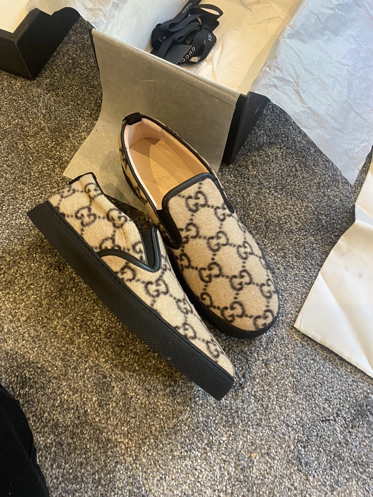 Chaussures Gucci mohair à enfiler UK taille 10