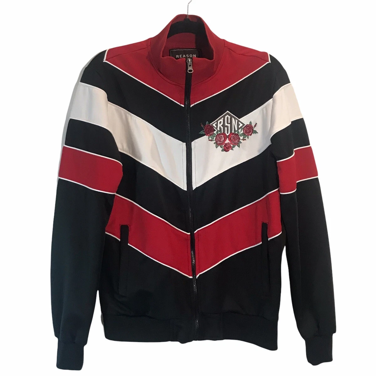 Rose embroidered cheap jacket mens