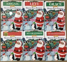 Personalized "on the North Pole Express" Hardcover - Many to Choose From - NEW