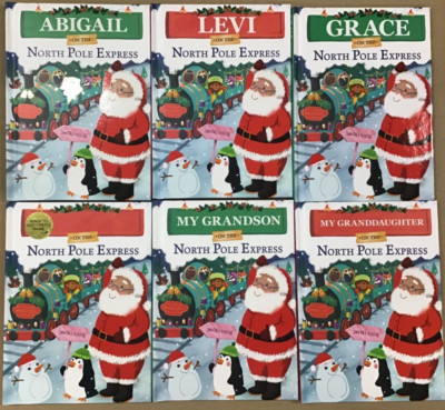 Personalized ''on the North Pole Express'' Hardcover - Many to Choose From - NEW
