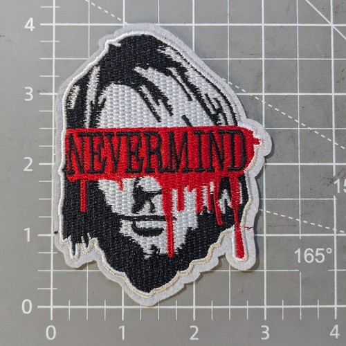 Nirvana Patch Kurt Cobain Nevermind Grunge Alt Rock Embroidered Iron On 4x3" - Picture 2 of 3
