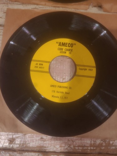 1957 Military Ameco Code Course 6 Record Lessons 11-22 45rpm Untested - Picture 13 of 14