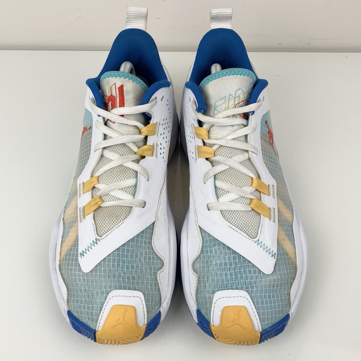 Air Jordan Men's One Take 4 White Blue Westbrook Basketball Shoes Size 9.5 | eBay