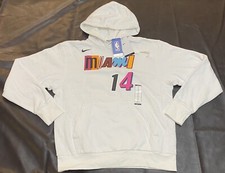  75 NEW Nike Mens Miami Heat Tyler Herro 14 City Edition Fleece Hoodie DN9966 M