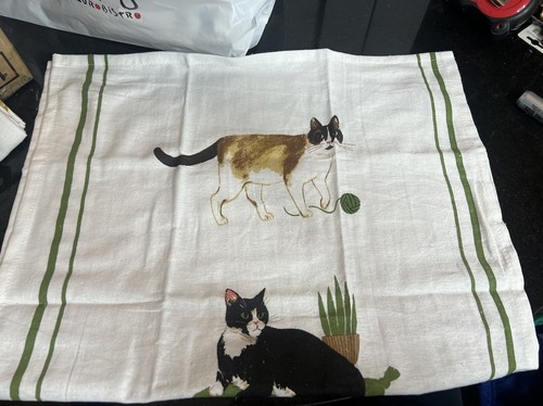 Cats Now Designs Danica Bakers Flour Sack Dish Towels Set Of 3 20”x30” Jubilee - Picture 5 of 9