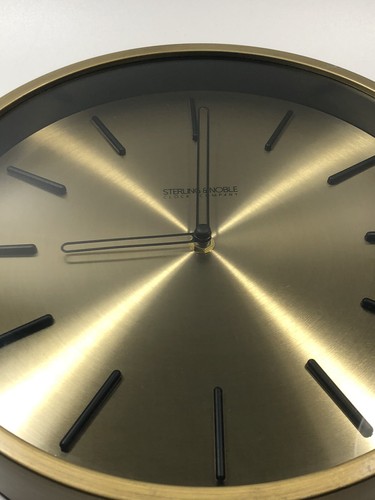 Vintage Sterling & Noble retrò stile MCM ottone tono tavola rotonda appeso a parete 11,5" - Foto 4 di 9