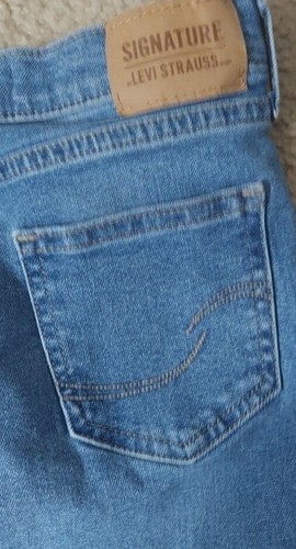 Levi Signature Girl's Heritage High Rise Ankle Straight Jeans Light Wash Sz 14 - Picture 5 of 13
