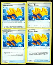 Pokemon - 4x Spongy Gloves 243/264 - Fusion Strike - NM/M -New
