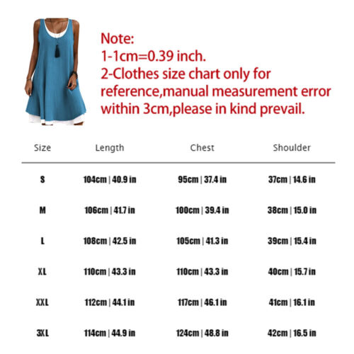 Damen A-Linie Kleid Ärmellos Strandurlaub Midikleid Vestidos # | - Picture 4 of 19