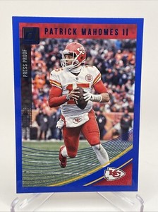 2018 Donruss #138 Patrick Mahomes II Kansas City Chiefs Press Proof Blue