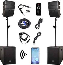 PRORECK CLUB 3000 12-Inch PA Line Array Speaker System 4000W Bluetooth Subwoofer