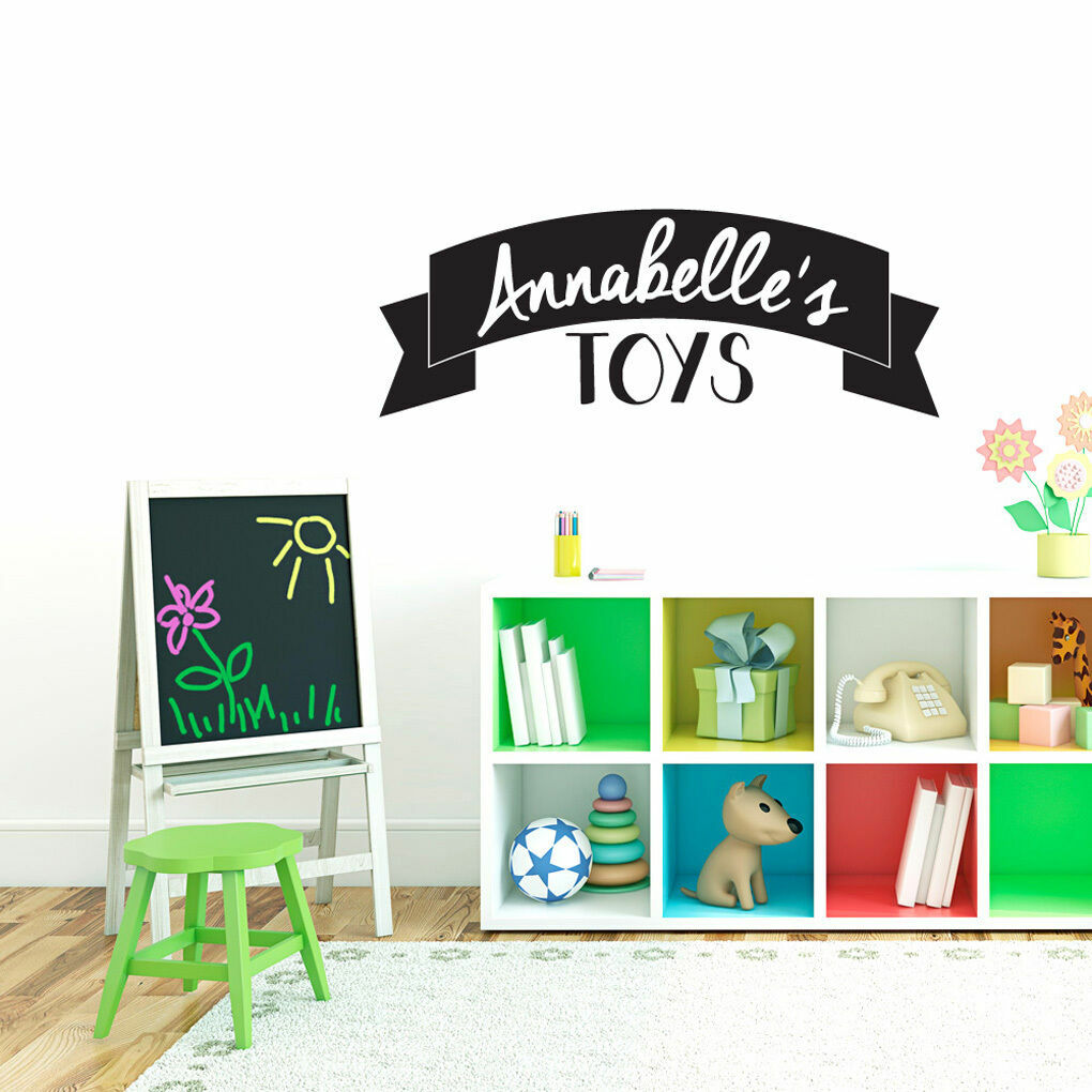 Custom Name Toys Wall Decal - Personalized Nursery & Kids Room Playroom