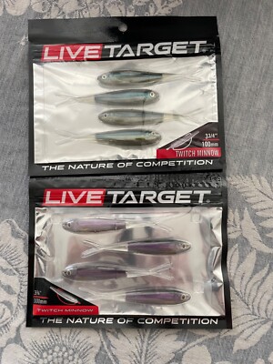 Live Target Twitch Minnow Fishing Lure Tackle Crankbait 3 3/4  NIP blue purple